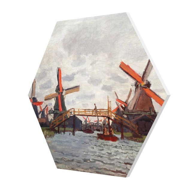 Architectural prints Claude Monet - Windmills in Westzijderveld near Zaandam