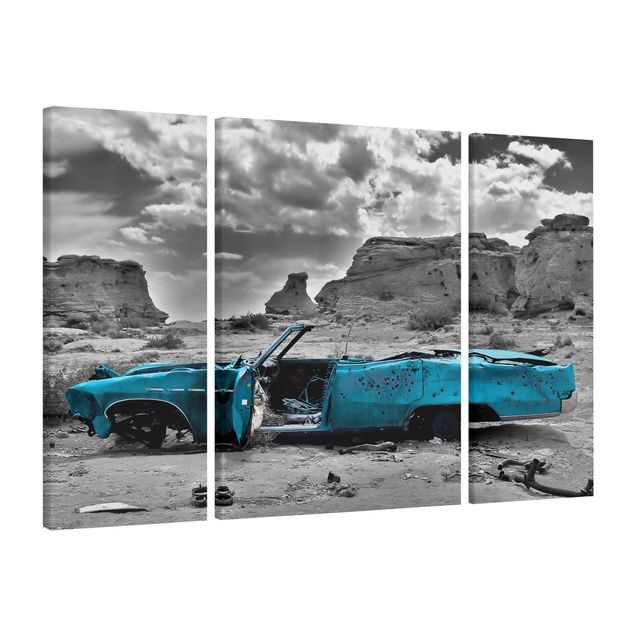 Modern art prints Turquoise Cadillac