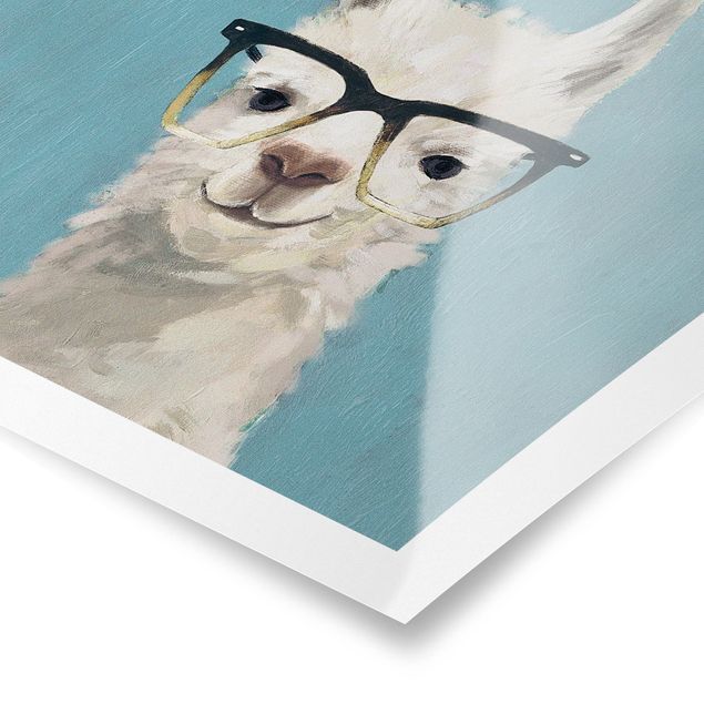 Posters animals Lama With Glasses IV