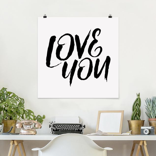 Quote wall art Love You