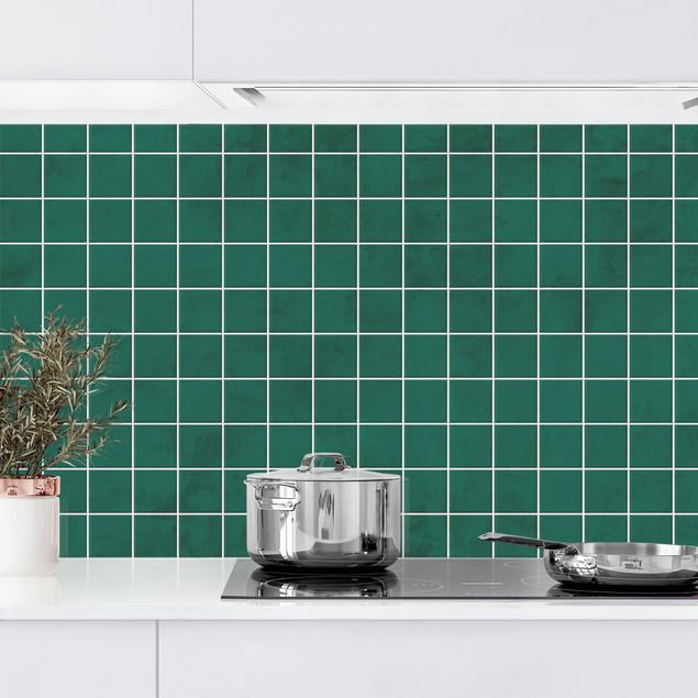 Kitchen Mosaic Concrete Tiles - Green