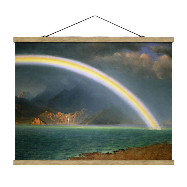 Art style romantic Albert Bierstadt - Rainbow over the Jenny Lake, Wyoming