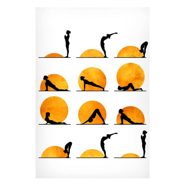 Canvas art Yoga -  Sun Salutation