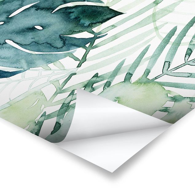 Prints Palm Fronds In Watercolour I
