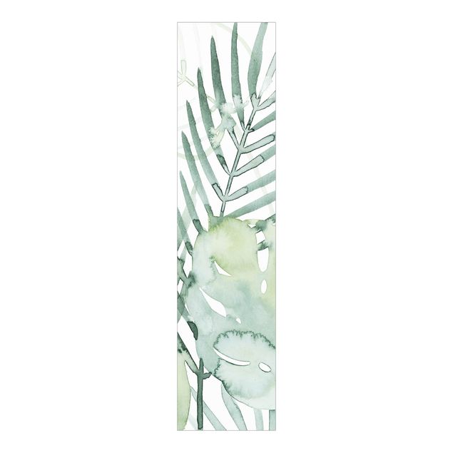 Sliding panel curtains flower Palm Fronds In Watercolour I