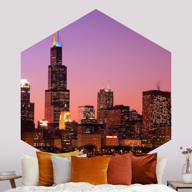 Modern wallpaper designs Chicago Skyline