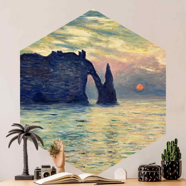 Wallpapers sunset Claude Monet - Rock Sunset