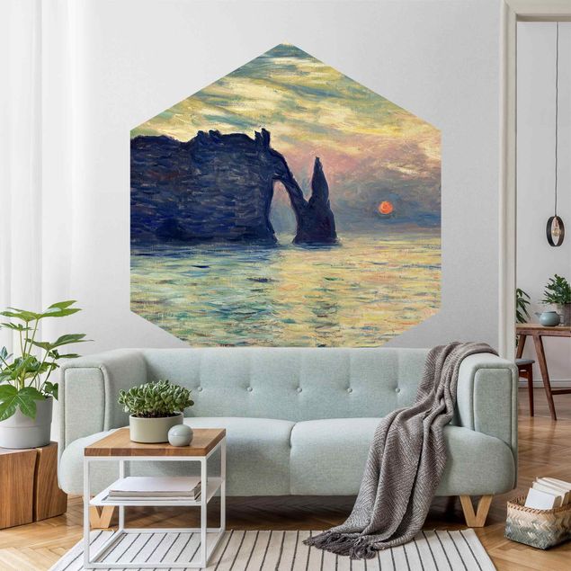 Impressionist art Claude Monet - Rock Sunset