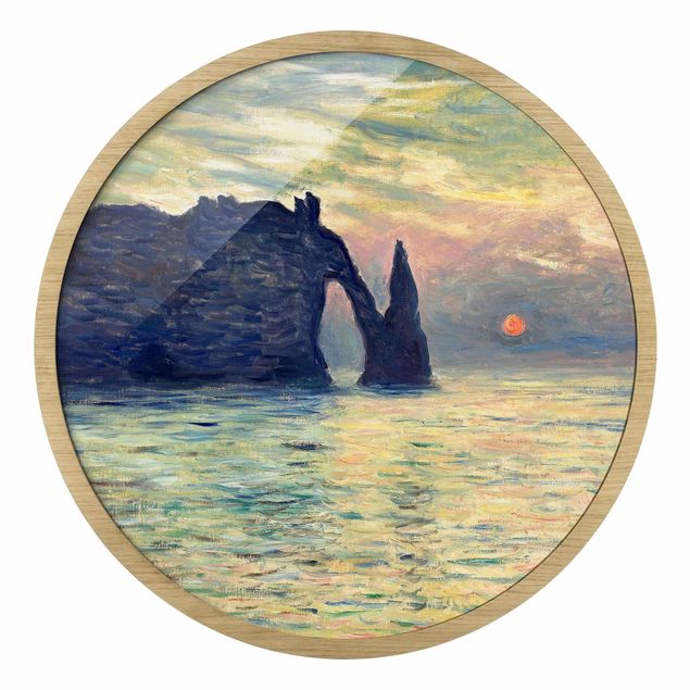 Landscape canvas prints Claude Monet - Rock Sunset