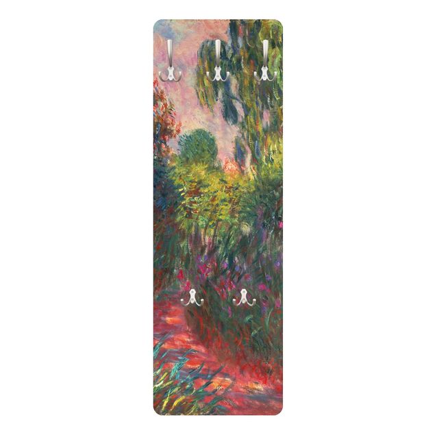 Wall mounted coat rack landscape Claude Monet - Japanese Bridge In The Garden Of Giverny