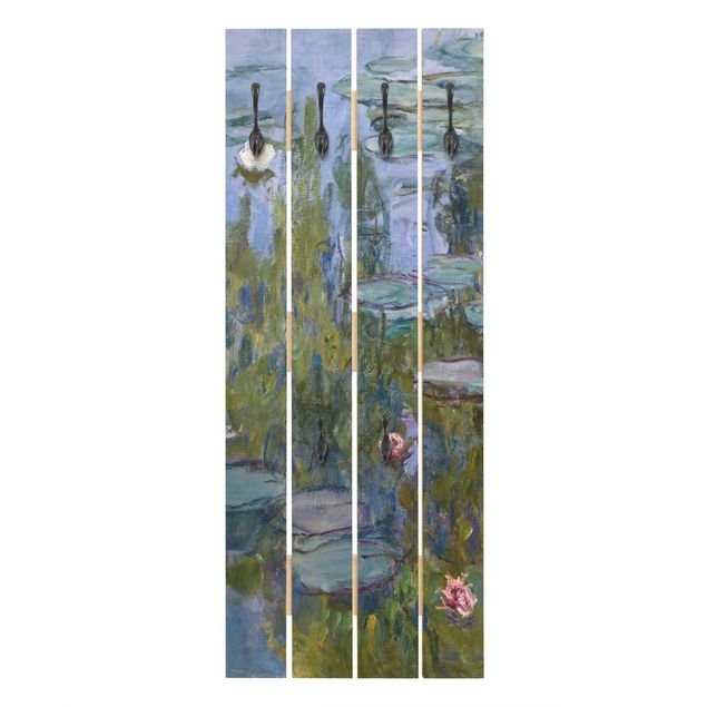 Wall mounted coat rack landscape Claude Monet - Water Lilies (Nympheas)
