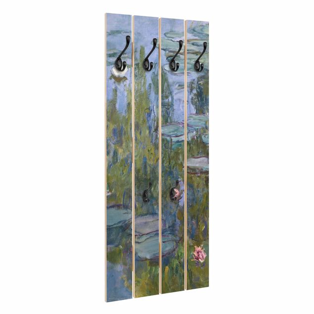 Wooden wall mounted coat rack Claude Monet - Water Lilies (Nympheas)