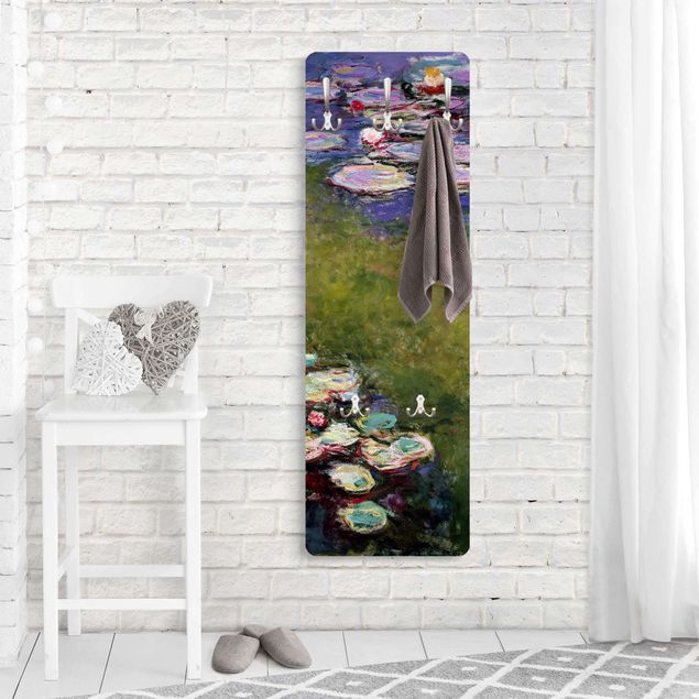 Wall mounted coat rack landscape Claude Monet - Water Lilies