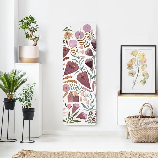 Wall mounted coat rack Claudia Voglhuber - Sea Of Flowers