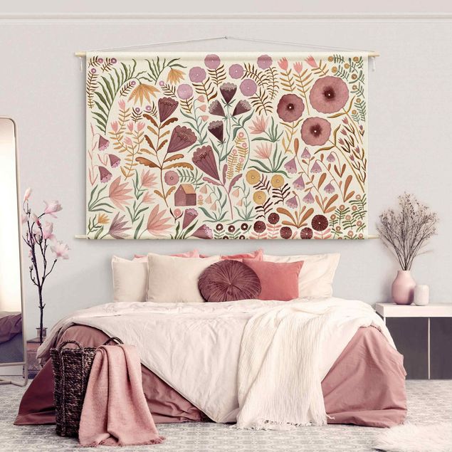 modern tapestry wall hanging Claudia Voglhuber - Sea Of Flowers