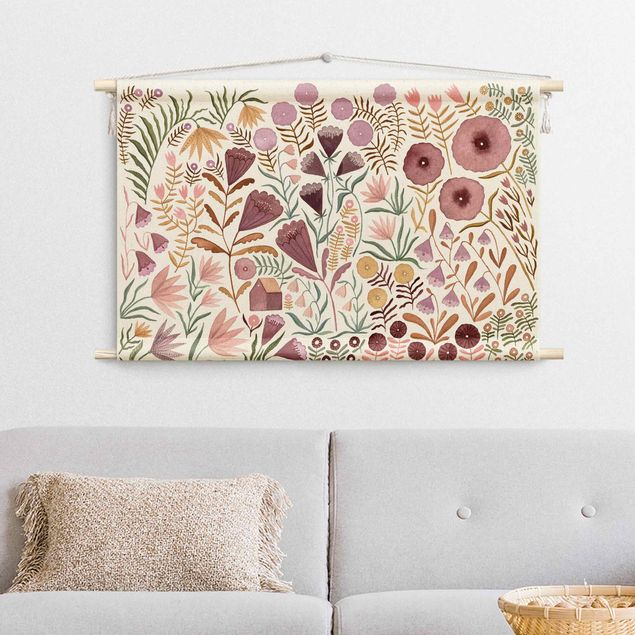 tapestry wall hanging Claudia Voglhuber - Sea Of Flowers
