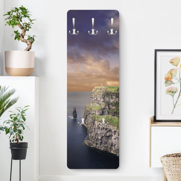 Wall mounted coat rack landscape Cliffs Of Moher