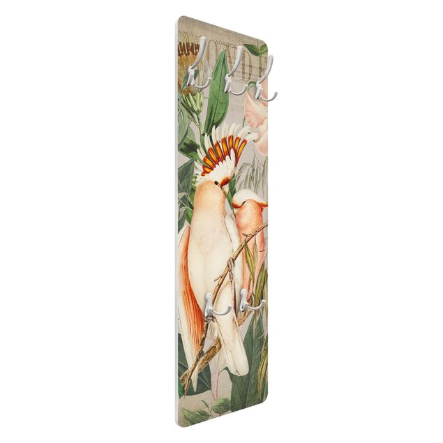 Wall mounted coat rack Colonial Style Collage - Galah