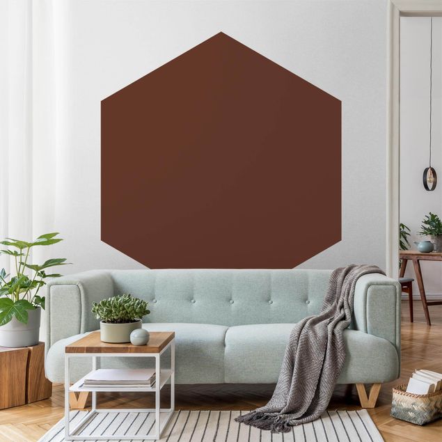 Hexagonal wallpapers Colour Chocolate