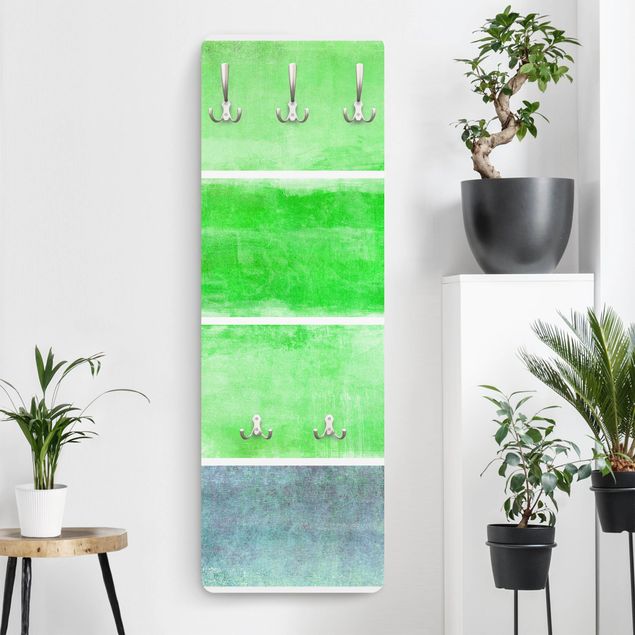 Wall mounted coat rack patterns Colour Harmony Green