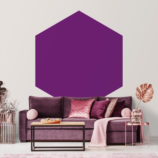 Hexagonal wallpapers Colour Purple