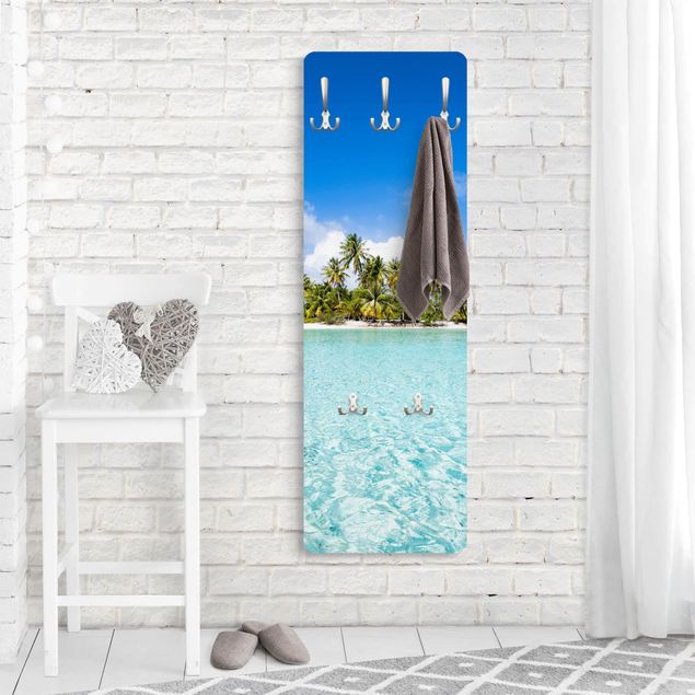 Wall mounted coat rack landscape Crystal Clear Water