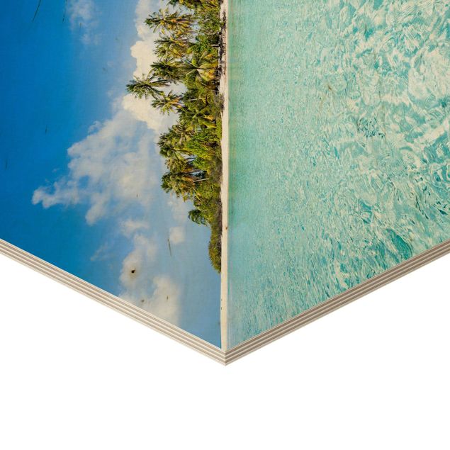 Turquoise canvas wall art Crystal Clear Water