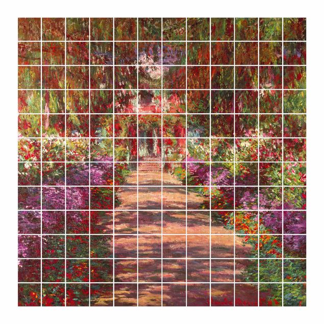 Film adhesive Claude Monet - Pathway In Monet's Garden At Giverny