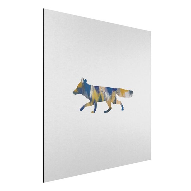Canvas art Fox In Blue And Yellow