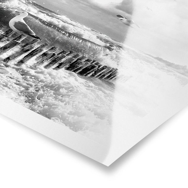 Black and white poster prints No.YK3 Absolutly Sylt II
