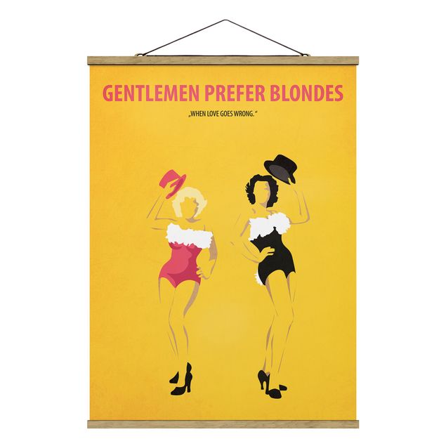 Portrait canvas prints Film Poster Gentlemen Prefer Blondes