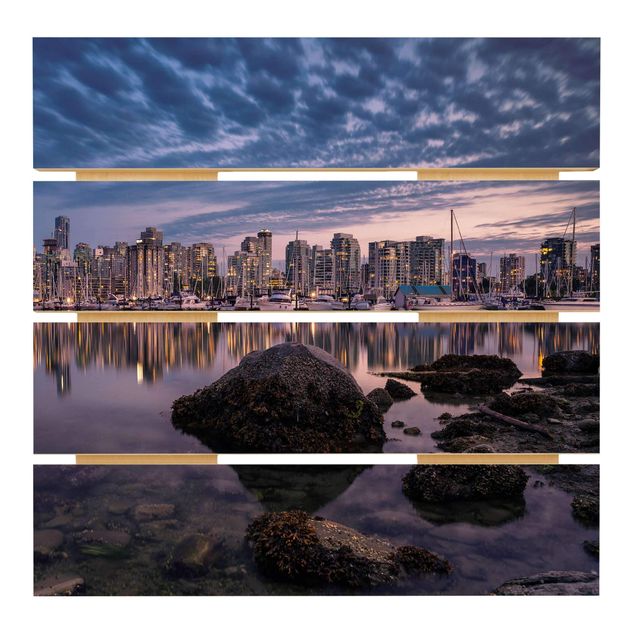 Print on wood - Vancouver At Sunset