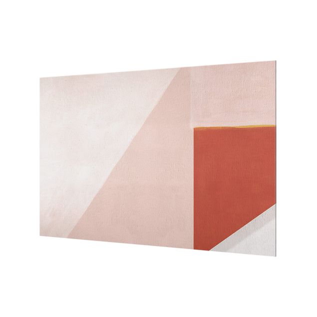 Splashback - Pink Geometry  - Landscape format 3:2