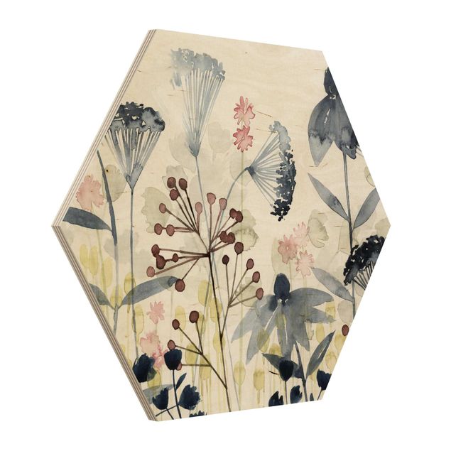 Wood prints Wildflower Watercolour I