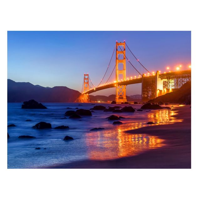 Contemporary art prints Golden Gate Bridge At Dusk