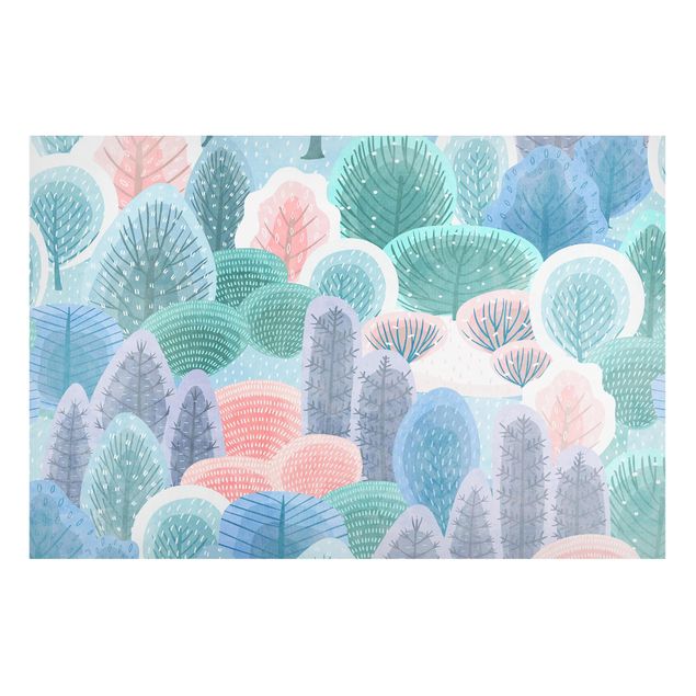 Prints landscape Happy Forest In Pastel