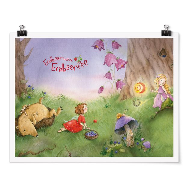 Fairy art prints Little strawberry strawberry fairy- In The Forest