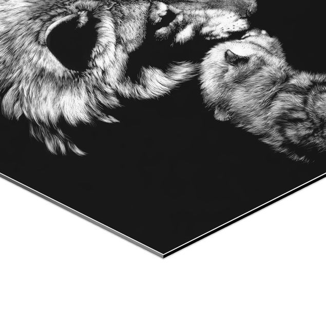 Black and white art Wild Animals From Black Set II
