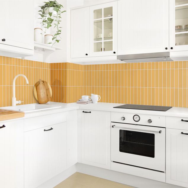 Kitchen splashback tiles Subway Tiles - Orange