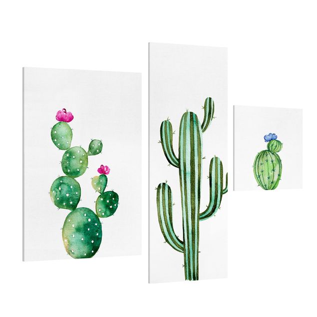 Contemporary art prints Watercolour Cactus Set