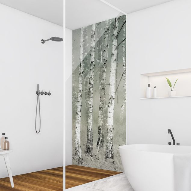 Shower wall panels Dormant Birch Forest