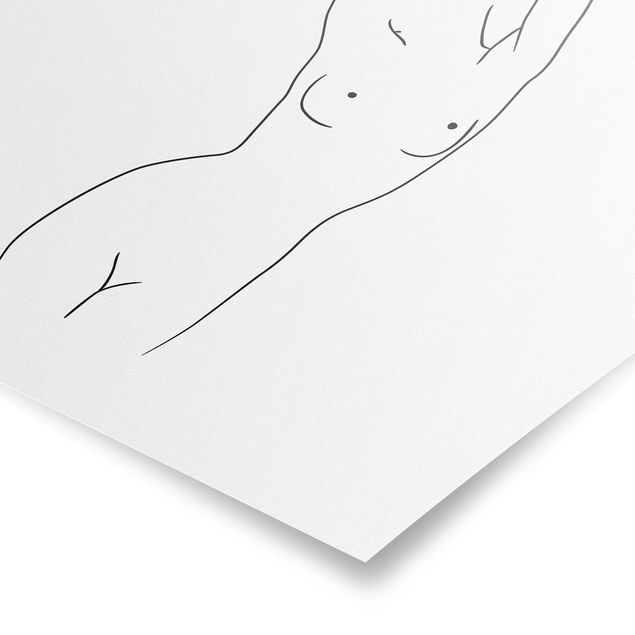 Posters black and white Line Art Nude Black And White