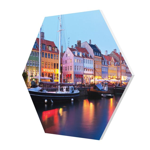 Prints Copenhagen Harbor In The Evening