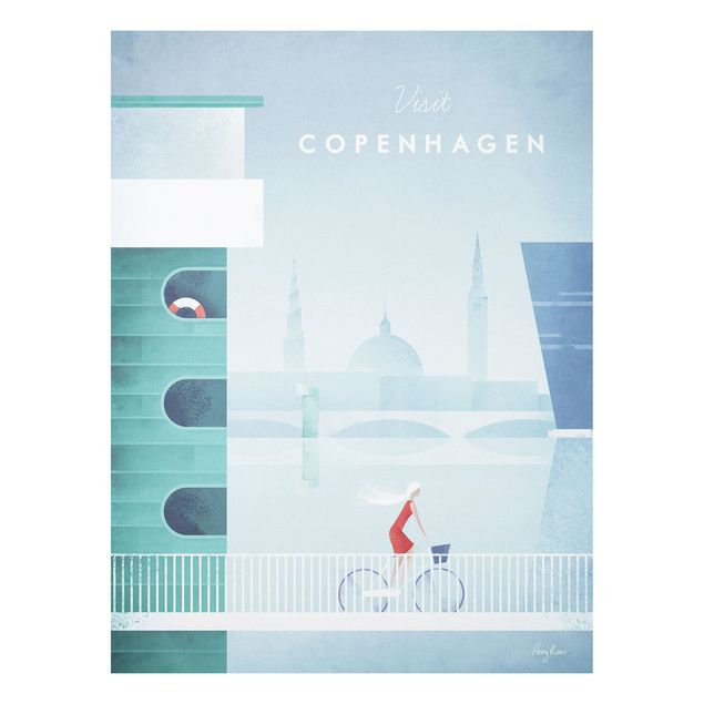 Canvas art Travel Poster - Copenhagen