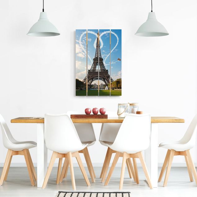 Wood photo prints Paris - City Of Love