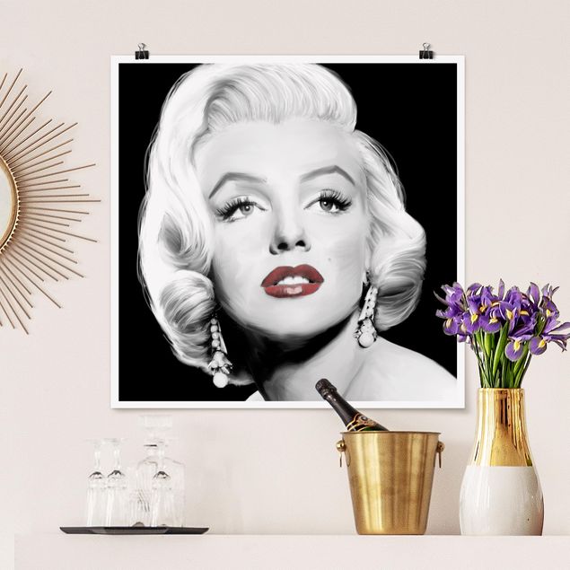 Vintage posters Marilyn With Earrings