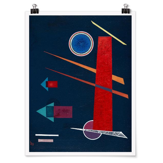 Art posters Wassily Kandinsky - Powerful Red