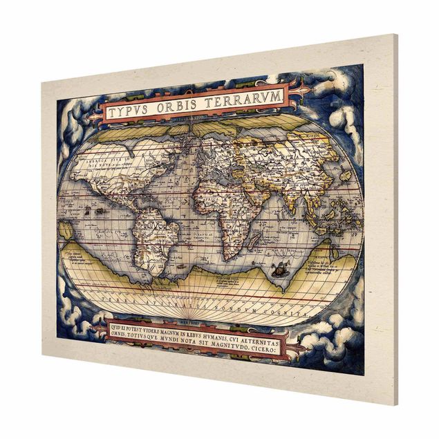 Prints vintage Historic World Map Typus Orbis Terrarum