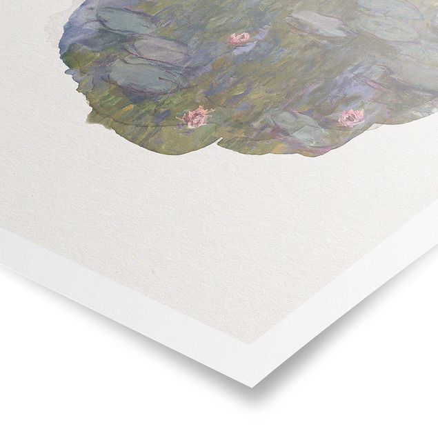 Canvas art WaterColours - Claude Monet - Water Lilies (Nympheas)