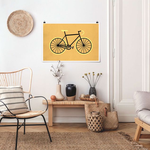 Canvas art Bicycle In Yellow